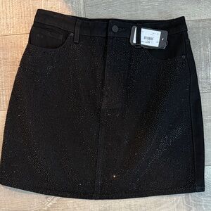 Armani Exchange Black Sparkle Mini Skirt